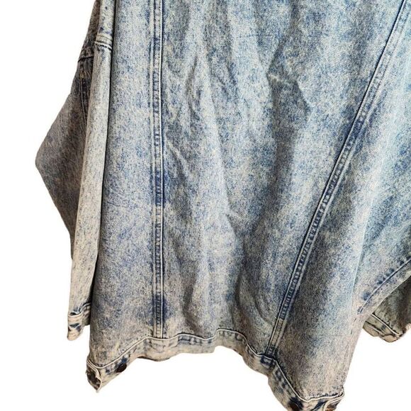 Vintage Acid Wash The Clothing Academy Oversized Large Denim Jacket - Picture 11 of 12
